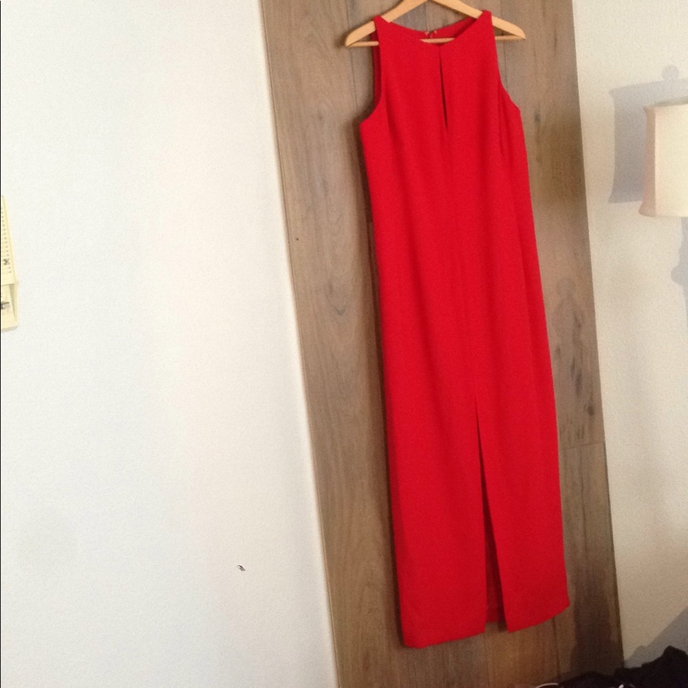 Red maxi dress